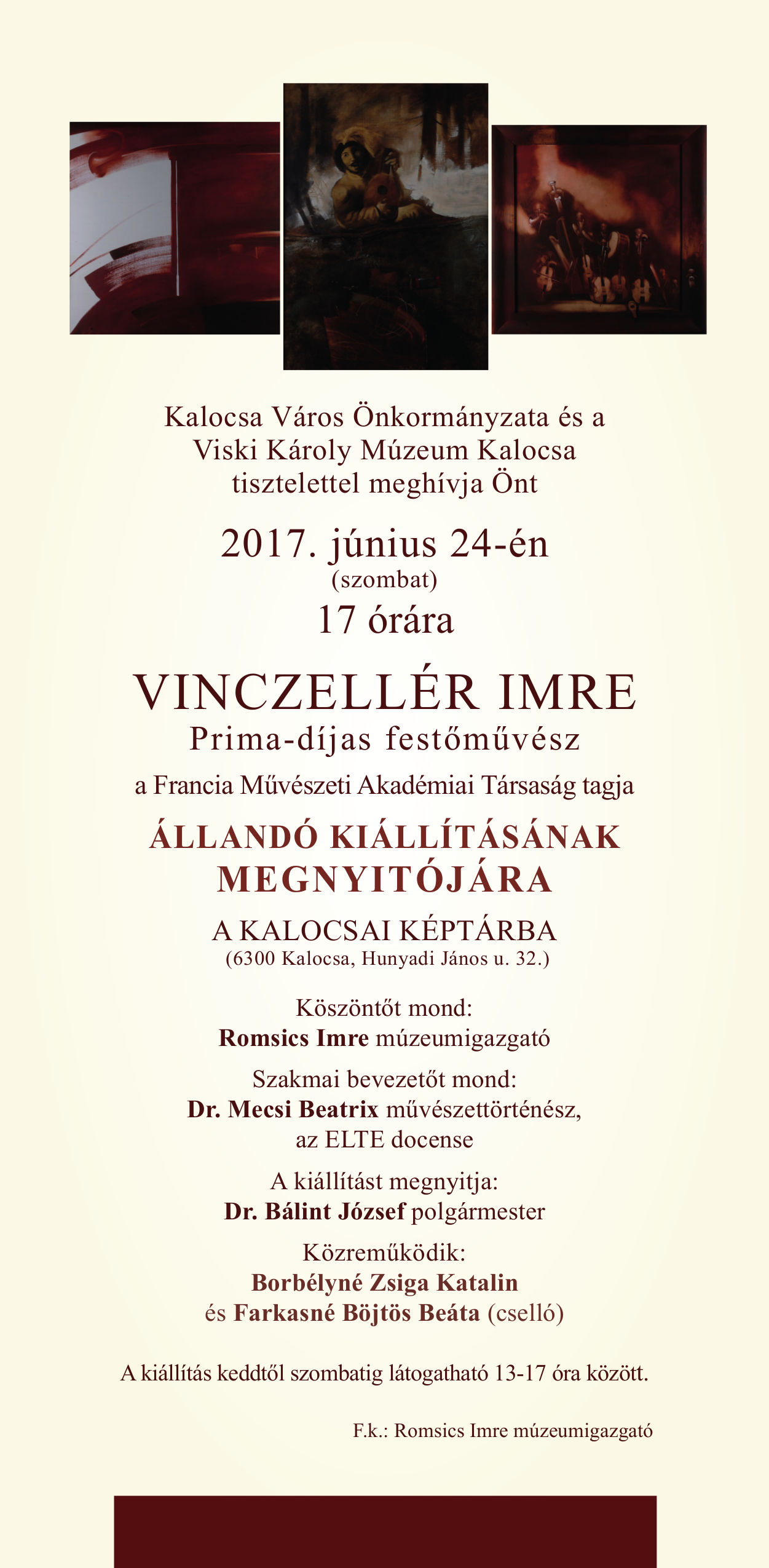 Kiállítás megnyitó meghívó
